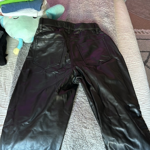 Abercrombie mixed leather and denim pants - Picture 3 of 3
